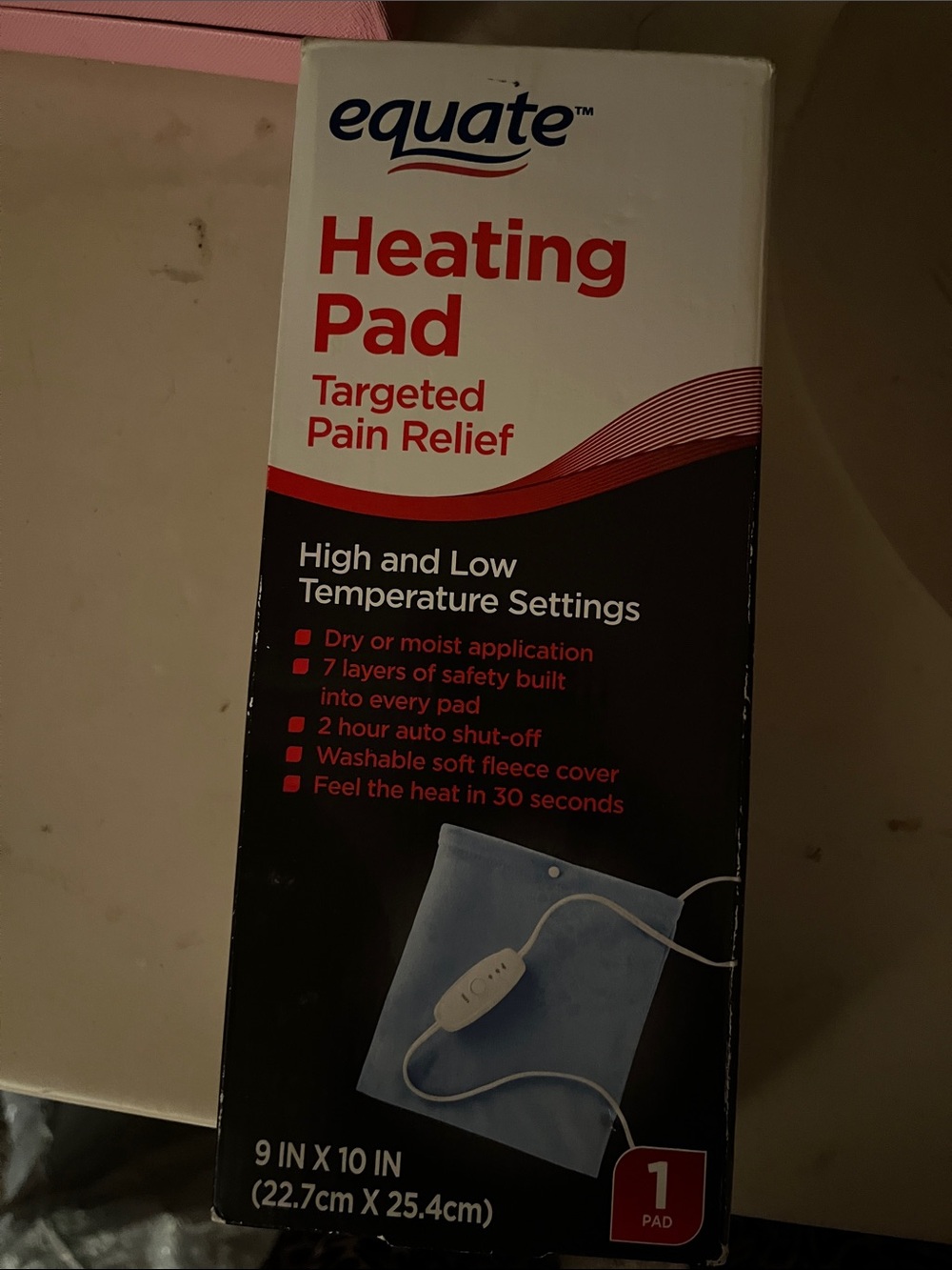 Equate Blue Heating Pad for Targeted Pain Relief